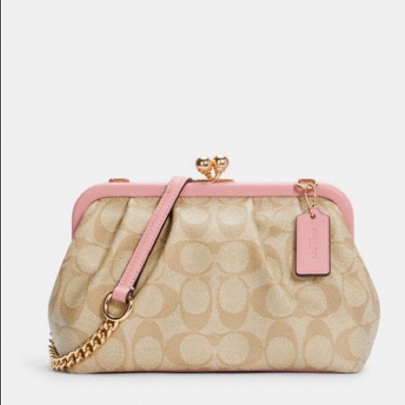 Coach Nora Kisslock Crossbody In Signature Canvas